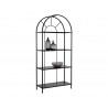 Sunpan Alcove Bookcase in Black - Angled with Items