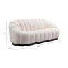 Zuo Modern Bhutan Sofa in Cream - With Dimensions