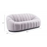 Zuo Modern Bhutan Sofa in Light Gray - With Dimensions