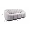 Zuo Modern Bhutan Sofa in Light Gray - With Dimensions - Zuo Modern Bhutan Sofa in Light Gray - With Dimensions