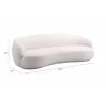 Zuo Modern Tibet Sofa in Cream - With Dimensions - Zuo Modern Tibet Sofa in Cream - With Dimensions