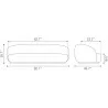 Zuo Modern Tibet Sofa in Cream - Dimension Sheet - Zuo Modern Tibet Sofa in Cream - Dimension Sheet