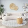 Zuo Modern Tibet Sofa in Cream - Front View - Zuo Modern Tibet Sofa in Cream - Front View