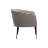 Asher Lounge Chair in Flint Grey / Napa Taupe - Side Angle