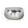 Zuo Modern Solo Coffee Table Silver - With Dimensions - Zuo Modern Solo Coffee Table Silver - With Dimensions