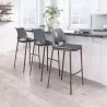 Zuo Modern Ace Barstool in Dark Gray and Walnut - Lifestyle 2 - Zuo Modern Ace Barstool in Dark Gray and Walnut - Lifestyle 2