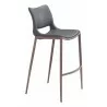 Zuo Modern Ace Barstool in Dark Gray and Walnut - Angled - Zuo Modern Ace Barstool in Dark Gray and Walnut - Angled