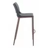 Zuo Modern Ace Barstool in Dark Gray and Walnut - Side - Zuo Modern Ace Barstool in Dark Gray and Walnut - Side
