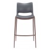 Zuo Modern Ace Barstool in Dark Gray and Walnut - Front