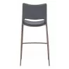 Zuo Modern Ace Barstool in Dark Gray and Walnut - Back View - Zuo Modern Ace Barstool in Dark Gray and Walnut - Back View