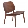 Zuo Modern Priest Lounge Chair Walnut - Angled