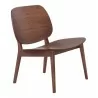 Zuo Modern Priest Lounge Chair Walnut - Angled - Zuo Modern Priest Lounge Chair Walnut - Angled