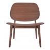 Zuo Modern Priest Lounge Chair Walnut - Front
