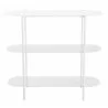 Zuo Modern Tre Console Table in White - Front View - Zuo Modern Tre Console Table in White - Front View