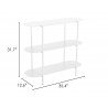 Zuo Modern Tre Console Table in White - With Dimension