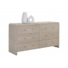 Sunpan Atherton Dresser in Sand - Angled with Decor