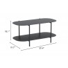 Zuo Modern Pullman Coffee Table Black - With DImensions