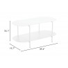 Zuo Modern Pullman Coffee Table in White - With Dimensions