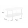 Zuo Modern Pullman Coffee Table in White - With Dimensions - Zuo Modern Pullman Coffee Table in White - With Dimensions