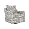 Sunpan Brianna Swivel Lounge Chair in Quinn Sable - Angled