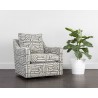 Sunpan Brianna Swivel Lounge Chair in Quinn Sable -  Lifestyle