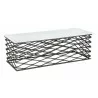 Zuo Modern Duchess Coffee Table White and Antique Bronze - Top Angled - Zuo Modern Duchess Coffee Table White and Antique Bronze - Top Angled