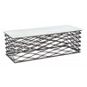 Zuo Modern Duchess Coffee Table White and Antique Bronze - Angled