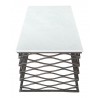 Zuo Modern Duchess Coffee Table White and Antique Bronze - Side