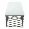 Zuo Modern Duchess Coffee Table White and Antique Bronze - Side - Zuo Modern Duchess Coffee Table White and Antique Bronze - Side