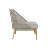 Sunpan Andria Lounge Chair - Palazzo Taupe - Side Angle