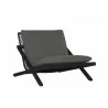 Sunpan Bari Lounge Chair in Charcoal And Gracebay Grey - Angled - Sunpan Bari Lounge Chair in Charcoal And Gracebay Grey - Angled