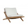Sunpan Bari Lounge Chair in Natural And Stinson White - Angled View