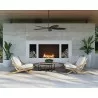 Sunpan Bari Lounge Chair in Natural And Stinson White - Lifestyle  - Sunpan Bari Lounge Chair in Natural And Stinson White - Lifestyle 