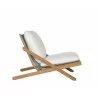 Sunpan Bari Lounge Chair in Natural And Stinson White - Side - Sunpan Bari Lounge Chair in Natural And Stinson White - Side