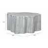 Zuo Modern Kortha Coffee Table Antique Silver - With Dimensions