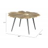Zuo Modern Gingko Coffee Table Antique Brass - With DImensions