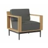 Sunpan Cagliari Armchair in Gracebay Grey - Angled - Sunpan Cagliari Armchair in Gracebay Grey - Angled