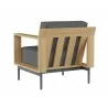 Sunpan Cagliari Armchair in Gracebay Grey - Back Angled - Sunpan Cagliari Armchair in Gracebay Grey - Back Angled