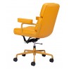 Zuo Modern Smiths Office Chair Yellow - Back Angled View