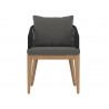 Sunpan Capri Dining Armchair In Natural And Gracebay Grey - Front