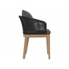 Sunpan Capri Dining Armchair In Natural And Gracebay Grey - Side
