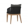 Sunpan Capri Dining Armchair In Natural And Gracebay Grey - Back Angle