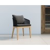 Sunpan Capri Dining Armchair In Natural And Gracebay Grey - Lifestyle