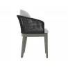 Capri Dining Armchair In Smoke Grey And Copacabana Marble - Side - Capri Dining Armchair In Smoke Grey And Copacabana Marble - Side
