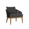Sunpan Capri Lounge Chair In Natural And Gracebay Grey - Angled