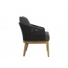 Sunpan Capri Lounge Chair In Natural And Gracebay Grey - Side