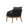 Sunpan Capri Lounge Chair In Natural And Gracebay Grey - Back Angled