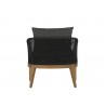 Sunpan Capri Lounge Chair In Natural And Gracebay Grey - Back View