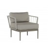 Sunpan Catania Armchair In Grey And Palazzo Taupe - Angled View