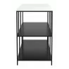 Zuo Modern Singularity Console Table White and Black - Side View - Zuo Modern Singularity Console Table White and Black - Side View